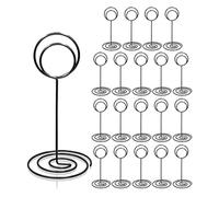 Porte Numéros de Table 20Pcs - 3.35 inch Table Number Holders Place Card Holder for Wedding Party Graduation Reception (Color : Black)