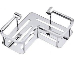 Porte-objets d'angle de douche mural CYTRO en laiton chromé 32,5x24x7,5 cm