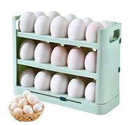 Porte-Oeufs,3 Étages Antidérapant Pour Présentation et Distribution - Conteneur à Oeufs pour Rangement Réfrigérateur,pour Congélateur Plan de Travail Garde-Manger Armoire Camping Appartement Ferme Mai