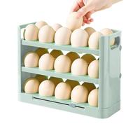 Porte-Oeufs Pour Réfrigérateur | Plateau à 3 Étages Poignées | Grand Organisateur de Stockage d'Oeufs pour Réfrigérateur | pour Congélateur Plan de Travail Garde-Manger Armoire Camping Appartement Fer