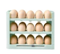 Porte-Oeufs pour Réfrigérateur | Plateau à 3 Étages Poignées | Organisateur d'Oeufs Pour Plan de Travail et Stockage,pour Congélateur Plan de Travail Garde-Manger Armoire Camping Appartement Ferme Mai