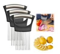 Porte-oignons en acier inoxydable, nouveau porte-oignons à trancher, coupe-citron, coupe-légumes, hachoir à pommes de terre, tomates, viande, oignons - Ustensiles de cuisine (3)