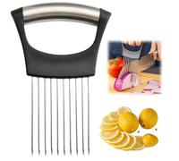 Porte-oignons en acier inoxydable, nouveau porte-oignons à trancher, coupe-citron, coupe-légumes, hachoir à pommes de terre, tomates, viande, oignons - Ustensiles de cuisine (1)