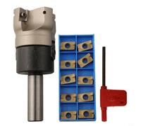 Porte-outil pour c16 FMB22 avec 10 inserts APMT1604 carbure Porte-outil | Compatibilité pour c16-FMB22, 10 inserts APMT1604 inclus, pour idéal tournage acier, revêtement PVD durable