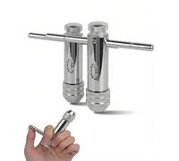 Porte-Outils à Cliquet M3-M12 : Jeu 2 Pièces Poignée Réglable pour Petit Taraud en Acier, Taraudage Manuel Atelier Automobile Mécaniciens Professionnels