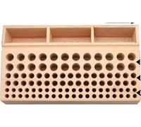 Porte-outils d'artisanat en cuir, design multi-trous, tient 98 outils, bois