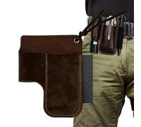 Porte-outils électricien organiseur multifonction en cuir rétro | Sacs à outils pour homme pour lampe de poche électrique, stylo, plantation, récolte, élagage, bricolage, construction