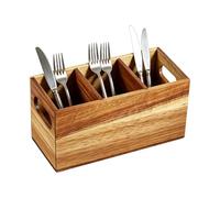 Porte-outils en bois | Extra large avec 3 compartiments pour gadgets de | Ustensiles de cuisine - Support pour fourchette à spatule Shear Oil Bottle Kitchen Home Restaurant