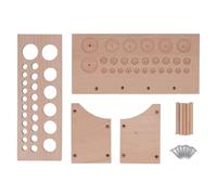 Porte-outils en cuir à 3 grilles et 27 trous, support de rangement en bois pour outils de maroquinerie, présentoir en hêtre pour le travail du cuir, idéal pour des tampons,
