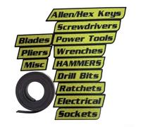 Porte-outils magnétique avec boîte de rangement portable et inscription claire pour une gestion efficace des outils dans le garage et l'atelier (jaune, 12 pièces)