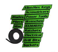 Porte-outils magnétique portable avec étiquettes transparentes pour atelier et garage surfaces métalliques pour une manipulation efficace des outils (vert, 12 pièces)