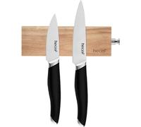 porte-outils magnétiques hecef 6 pouces, y compris barre de couteaux en acacia - peu encombrant, à l'épreuve des enfants & durable