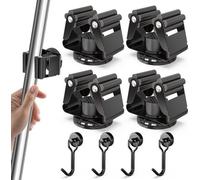 Porte-outils magnétiques, lot de 4 - Porte-outils en acier inoxydable avec crochets magnétiques