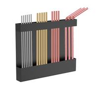 Porte-paille magnétique - Rangement sans perçage - Organiseur de rangement pour porte d'armoire - Noir