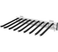 Porte-pantalons/cintre à pantalons - Tiroir pour armoire avec 9 tringles - Télescopique - Pliable - Rail coulissant - Acier inoxydable - Noir