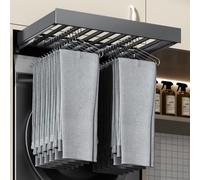 Porte-pantalons mural multifonctionnel avec tiroir coulissant amovible, rangement extensible et gain de place, tringle à vêtements coulissante de style tiroir, chariot à roulettes, conceptio