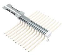 Porte-pantalons pour armoire - Porte-pantalons coulissant - 22 barres - Capacité de charge de 15 kg - Glissières amorties - Pour armoires d'une profondeur ≥ 46 cm - Beige