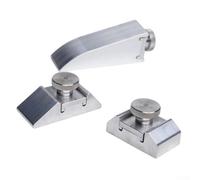 Porte-papier abrasif en aluminium pour modélisme : outil de polissage multi-angle avec pince en forme de U, bloc de ponçage en alliage d'aluminium résistant à la rouille pour plat et incurvé (petit)