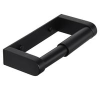 Porte-papier hygiénique de 17,3 cm en acier inoxydable 304 avec mécanisme à ressort pour la salle de bains. Deux options de fixation : autocollant ou avec des trous de vis dissimulés. Noir.