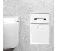 porte-papier hygiénique encastrée en acier inoxydable 304, avec poubelle multicolore, plusieurs tailles(White,11.8"Wx5.5"Dx19.6"H)