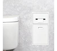 porte-papier hygiénique encastrée en acier inoxydable 304, avec poubelle multicolore, plusieurs tailles(White,7.8"Wx5.5"Dx19.6"H)
