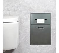 porte-papier hygiénique encastrée en acier inoxydable 304, avec poubelle multicolore, plusieurs tailles(Gray,11.8"Wx5.5"Dx19.6"H)