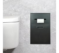porte-papier hygiénique encastrée en acier inoxydable 304, avec poubelle multicolore, plusieurs tailles(Black,11.8"Wx5.5"Dx19.6"H)
