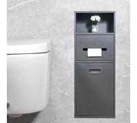 porte-papier hygiénique encastrée en acier inoxydable 304, avec poubelle multicolore, plusieurs tailles(Gray,7.8"Wx5.5"Dx25.9"H)