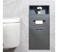 porte-papier hygiénique encastrée en acier inoxydable 304, avec poubelle multicolore, plusieurs tailles(Gray,11.8"Wx5.5"Dx25.9"H)