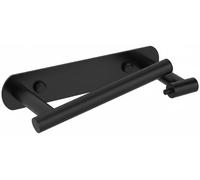 Porte-papier hygiénique, sans perçage ni fixation murale, porte-papier hygiénique autocollant en acier inoxydable, double pivot, porte-papier hygiénique pour la salle de bains (noir)