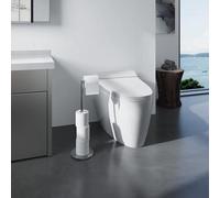 Porte-papier hygiénique, sur pied, acier inoxydable 304, brossé, avec socle robuste, inoxydable, pour rangement dans la salle de bains