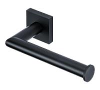 Porte-papier toilette Bravat Quaruna 759899 sans couvercle, carré, noir mat, à coller ou à visser