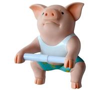 Porte-Papier Toilette Cochon - Porte-Serviettes en Papier Domestique, 20 X 14 X 27 Cm, Support Mural en Forme De Cochon | Porte-Serviettes sans Poinçon, Décoration Murale pour Salle De Bain Et
