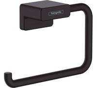 Porte-papier toilette hansgrohe, AddStoris Q, 40 × 40 × 77 mm, fixation murale, noir mat, 1 pièce.