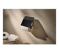 Porte-papier toilette Hansgrohe AddStoris S 41783670 avec couvercle, noir mat