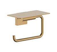 Porte-papier toilette Hansgrohe AddStoris S 41789140 avec étagère, bronze brossé