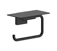 Porte-papier toilette Hansgrohe AddStoris S 41789670 avec étagère, noir mat