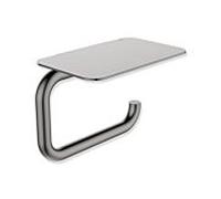Hewi Série 480 WC - Porte-papier 480.21.00270EC avec étagère, revêtement PVD, chrome noir brillant