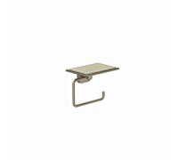 Porte-papier toilette Kludi VELA S 25971N5 avec étagère en acier inoxydable nickel brossé PVD