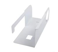 Porte-papier toilette mural avec étagère supérieure - Organiseur de salle de bain étanche finition métal 23 x 9 x 8 cm (blanc)
