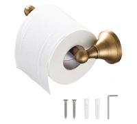 Porte Papier Toilette Mural en Laiton Antique Mural Salle De Bains | Dérouleur Papier Toilette Bronze Brossé Antirouille, Support Rouleau WC Vintage Facile à Installer pour Salle de Bain