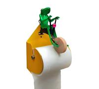 Porte-papier toilette mural motif grenouille vélo pour salle de bain