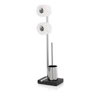 Porte papier toilette sur pied avec porte papier toilette supplémentaire et brosse WC MENOTO, Blomus