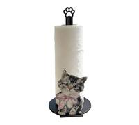 Porte-Papier Toilette sur Pied - Déco Bois Adorable Chat Chien,Porte-Rouleau de Papier essuie-Tout,pour Cuisine Camping Caravane Voyage Maison Bureau