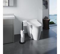 Porte-papier toilette sur pied en acier inoxydable, socle robuste, antirouille, meuble d'appoint pour salle de bains