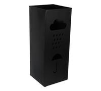 Porte-parapluie carré nordique noir en métal et organisateur de canne - Design élégant en forme de goutte de pluie pour entrée, bureau, hall d'hôtel - Solution de rangement durable