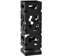 vidaXL Porte-Parapluie Design Acier Noir Support de Parapluies Meuble d'Entrée