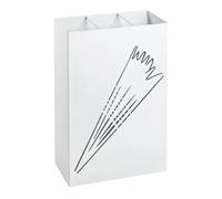 HAKU Porte-parapluies métal blanc - L30 x H48 x P16 cm - Style moderne