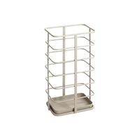 Porte parapluie en métal avec égouttoir coloris gris - Longueur 28 x Hauteur 50 x Profondeur 20 cm