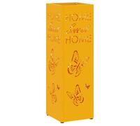 Porte-parapluie en métal - vidaXL - Moutarde - 15,5 x 15,5 x 49 cm - Rectangulaire - Acier - Usage intérieur